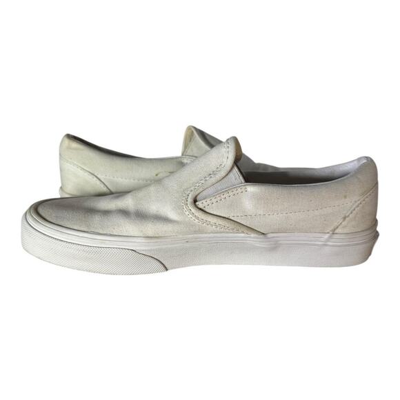Vans Classic Triple White Sneakers Slip-On Women’s Size 7 Low Top - Picture 6 of 8